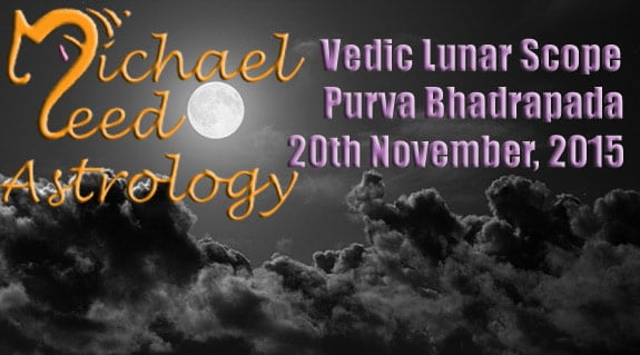 Vedic Lunar Scope Video - Purva Bhadrapada 20th November, 2015